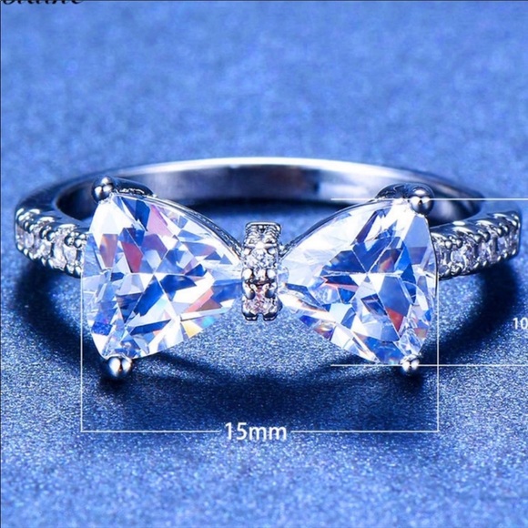 R-AS 925 Sterling Silver Filled Four Claw Ring Size 6 - Picture 4 of 14